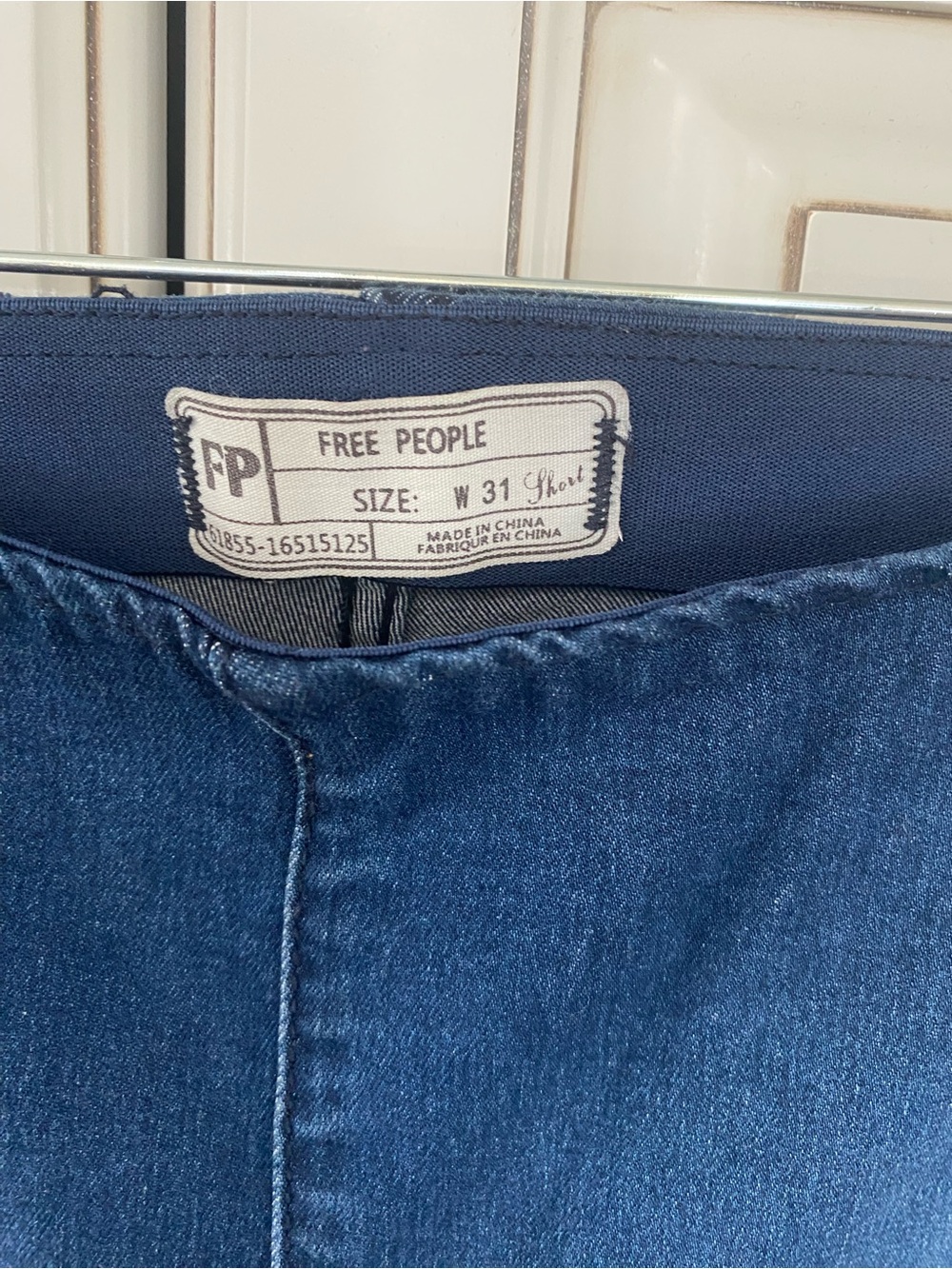 Free People Classic Dark Blue Denim Skirt
